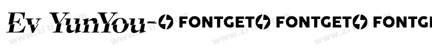 Ev YunYou字体转换